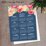 Kalender mit gestrichenen Aquarellfarben-Blume Postkarte<br><div class="desc">Neujahr - Neu Du - Ein Zen- und skurriles Kunstwerk aus Hipster,  dieses feminine Design mit natürlichen Blumenarrangements und Volljahreszeitkalender mit einem positiven Start ins beste Jahr aller Zeiten.</div>