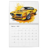 Kalender mit heißen Stäben mittlerer Größe (Feb 2027)