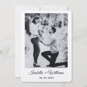 Kalender mit Herz Elegantes Foto Moderne Hochzeit Save The Date (Rückseite)