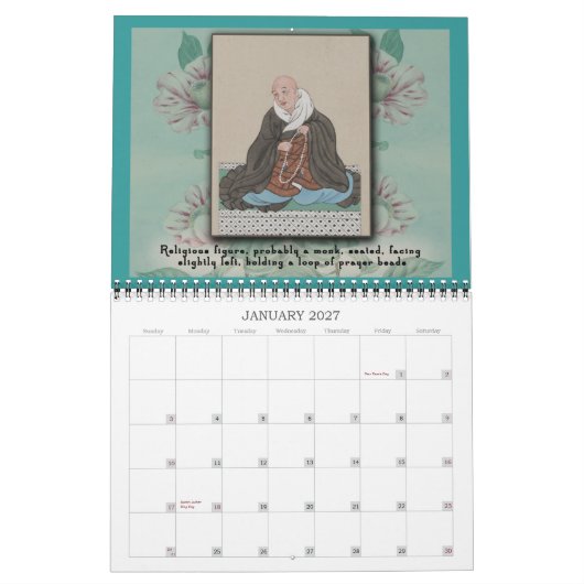 Kalender mit japanischen Zeichnungen des 19. Jahrh (Jan 2027)