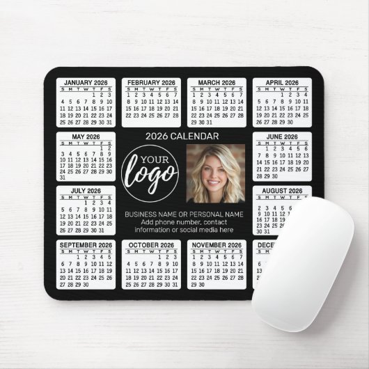 Kalender mit Logo Kontakt-Magnet Mousepad (Mit Mouse)