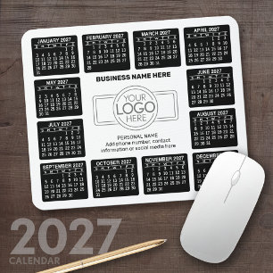 Kalender mit Logo Kontakt-Magnet Mousepad