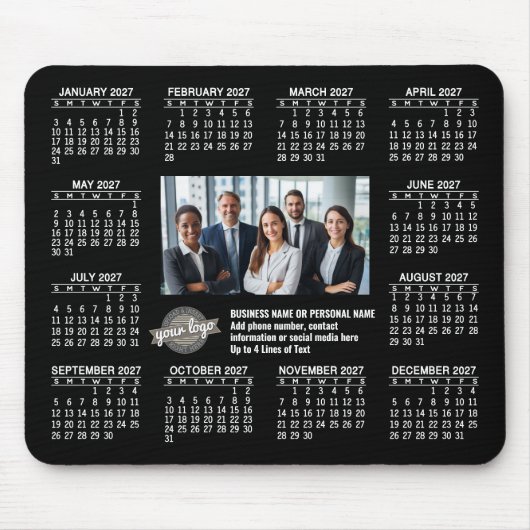 Kalender mit Logo Kontakt-Magnet Mousepad (Vorne)
