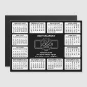 Kalender mit Logo Kontakt Schwarz - Magnet (Vorne/Hinten)