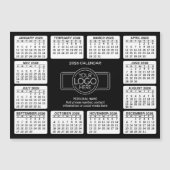 Kalender mit Logo Kontakt Schwarz - Magnet (Vorderseite)