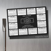 Kalender mit Logo Kontakt Schwarz - Magnet