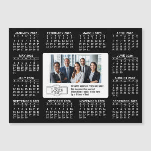 Kalender mit Logo Kontaktinformationen Magnet