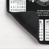 Kalender mit Logo Kontaktinformationen Schwarz-wei Mousepad (Ecke)