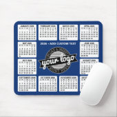 Kalender mit Logo und Text - Blau und Weiß Mousepad (Mit Mouse)