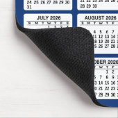 Kalender mit Logo und Text - Blau und Weiß Mousepad (Ecke)