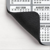 Kalender mit Logo und Text - grau und weiß Mousepad (Ecke)