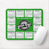 Kalender mit Logo und Text - grün und weiß Mousepad (Mit Mouse)