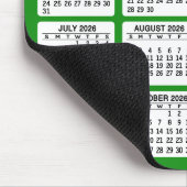 Kalender mit Logo und Text - grün und weiß Mousepad (Ecke)