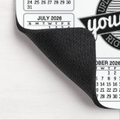 Kalender mit Logo und Text - Schwarz und Weiß Mousepad (Ecke)