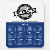 Kalender mit Logo - Vertikale Jahresansicht Mousepad (Vorne)