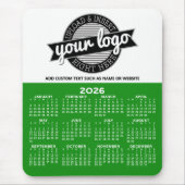 Kalender mit Logo - Vertikale Jahresansicht Mousepad (Vorne)