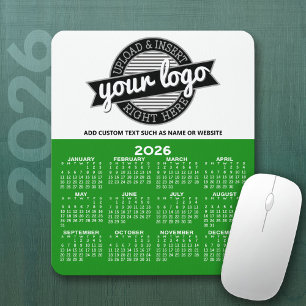 Kalender mit Logo - Vertikale Jahresansicht Mousepad