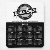Kalender mit Logo - Vertikale Jahresansicht Mousepad (Vorne)
