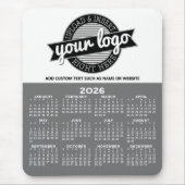 Kalender mit Logo - Vertikale Jahresansicht Mousepad (Vorne)