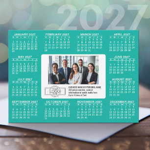 Kalender mit Logoinformationen Kontaktinformatione Feiertagskarte