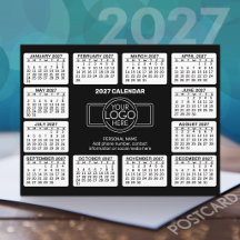 Kalender mit Logoinformationen Kontaktinformatione