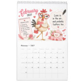 Kalender mit lustigem Huhn (Feb 2027)