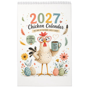 Kalender mit lustigem Huhn