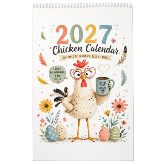 Kalender mit lustigem Huhn (Titelbild)