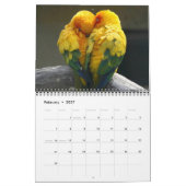 Kalender mit mittelgroßen schönen Vögeln (Feb 2027)