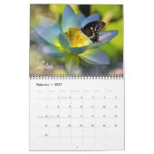 Kalender mit schönen Blumen in mittlerer Größe (Feb 2027)