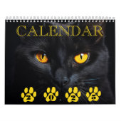 Kalender mit schwarzen Katzen mit Anmerkungen (Titelbild)