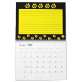 Kalender mit schwarzen Katzen mit Anmerkungen (Jan 2027)