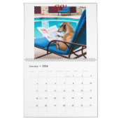 Kalender mit verschiedenen Bildern von Hunden lese (Jan 2026)