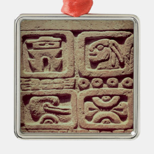 Kalender mit vier Glyphs, Toltec Ornament Aus Metall