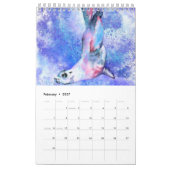 Kalender mit wunderbarem Unterwasserleben - Gemalt (Feb 2027)
