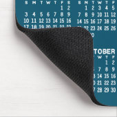 Kalender - modern blau und weiß mousepad (Ecke)