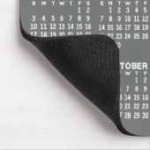 Kalender - modern grau-weiß einfach mousepad (Ecke)