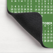 Kalender - modern grün und weiß mousepad (Ecke)