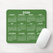 Kalender - modern grün und weiß mousepad (Mit Mouse)