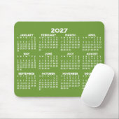 Kalender - modern grün und weiß mousepad (Mit Mouse)