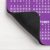 Kalender - modern lila und weiß mousepad (Ecke)