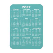 Kalender - Modern, Minimal und weiß Magnet (Vertikal)