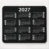 Kalender - modern, schwarz und weiß mousepad (Vorne)
