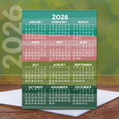 Kalender - modernes abstraktes Streifenmuster Postkarte