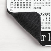 Kalender - Modernes, einfaches, schwarz-weißes Log Mousepad (Ecke)