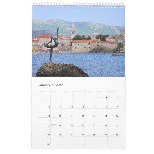 Kalender Montenegros 2012 (Jan 2027)