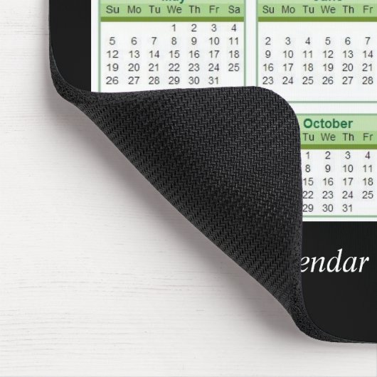 Kalender Mousepad des Regenwald-Grün-2013 (Ecke)