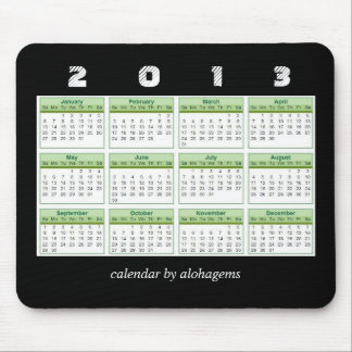 Kalender Mousepad des Regenwald-Grün-2013