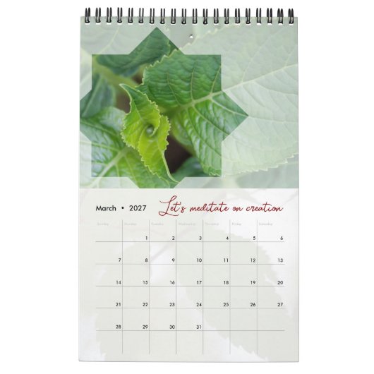 Kalender Naturmeditation Elegant (Mär 2027)