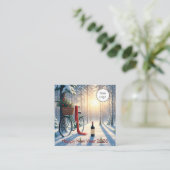 Kalender Neujahr 2026 Square Business Card Quadratische Visitenkarte (Stehend Vorderseite)